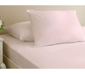 Plain Combed Cotton King Size Fitted Sheet Set 180x200 Cm