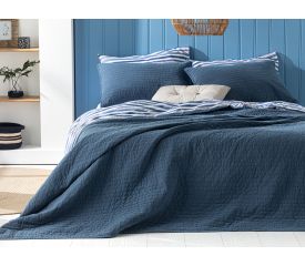 Double Person Bed Quilt Set 240X260 Cm Indigo
