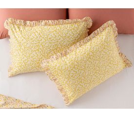 Midsummer Blossom Cottony 2 Set Pillowcase 50x70 Cm Yellow