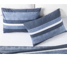 Denim Stripe Cottony 2 Set Pillowcase 50x70 Cm Dark Blue