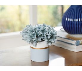 Hortensia Seamless Vase Artificial Flower 13x13x11 Cm Blue