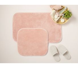 Puffy Polyestere 2 Set Bath Mat Set 50x75 Cm Powder Pink