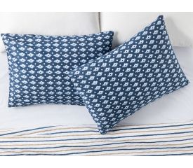 Joyous Patches Cottony 2 Set Pillowcase 50X70 Cm Indigo