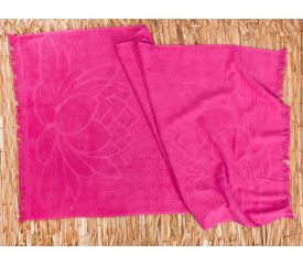 Lotus Plaj Towel 80x150 Cm Fuchsia