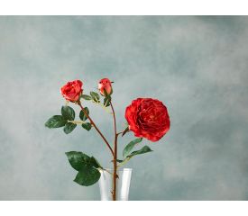 Autumn Rose Single Branch Artificial Flower 52 Cm Red