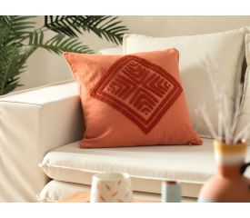 Boise Punch Embroided Cover Throw Pillows 45x45 Cm Brick