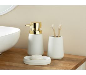 Soft Touch 3 Set Bathroom Set 17x8x8+10x8x8+12x8x8 Cm White