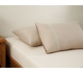 Nancy Pillow Laced 2 Set Pillowcase 50x70 Cm Beige