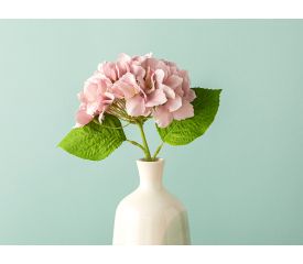 Hortensia Single Branch Artificial Flower 35 Cm Pink