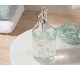 Birdy Glass Soap Dispenser 7.2x18.5 Cm Silver