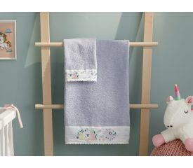 Mini Unicorn Baby Hand Towely30X40 Cm Purple