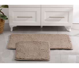 Sheep Polyestere Bath Mat Set 60x100 - 50x60 Cm Stone