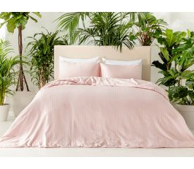 Crystal Silky Twill King Size Duvet Cover Set 240x220 Cm Pink