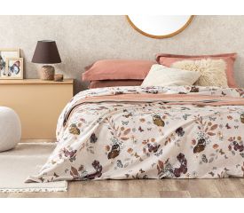 Butterfly Valley Cottony Double Person Duvet Cover 200X210 Cm Beige