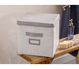 Royal Stripe polypropylene Storage Box 30x30x20 Cm Gray
