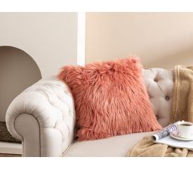 Jade Plush Cushion Cover 45x45 Cm Coral