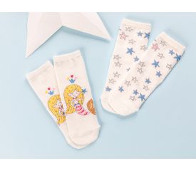 Little Mermaid Socks Baby 6-12 Pink