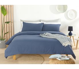 Double Person Duvet Cover Set 200x220 Cm Navy Blue