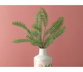 Pine Single Branch Artificial Flower 48 Cm Dark Green