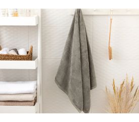 Leafy Bath Towel 70x140 Cm Dark Gray