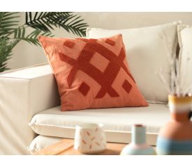 Roche Punch Embroided Cover Throw Pillows 45x45 Cm Brick