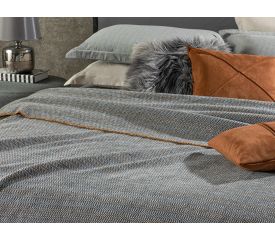 Neostriped Cottony Double Person Blanket 200X220 Cm Anthracite